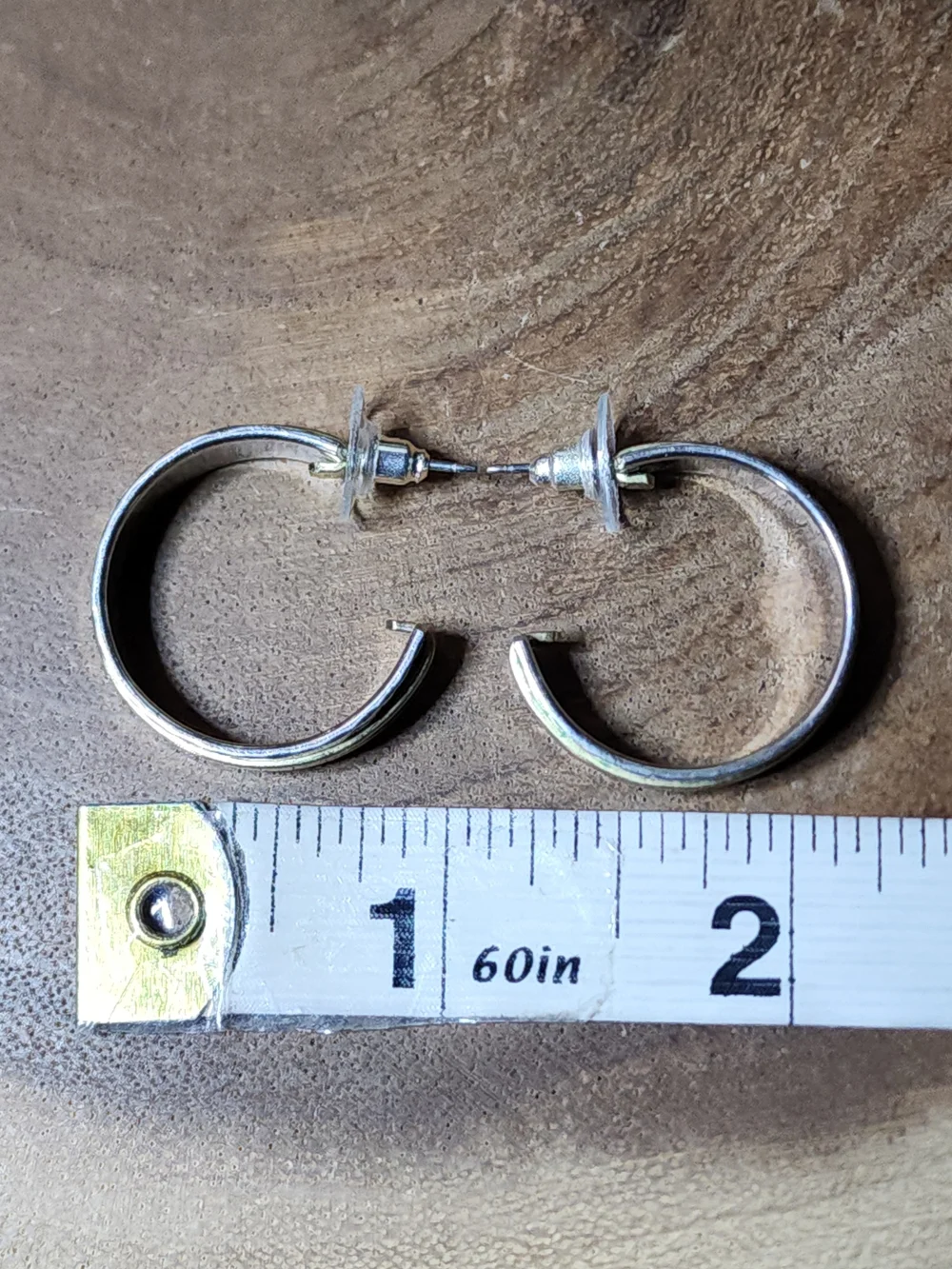 Hammered Hoop Statement Earrings — Silver & Gold Toned